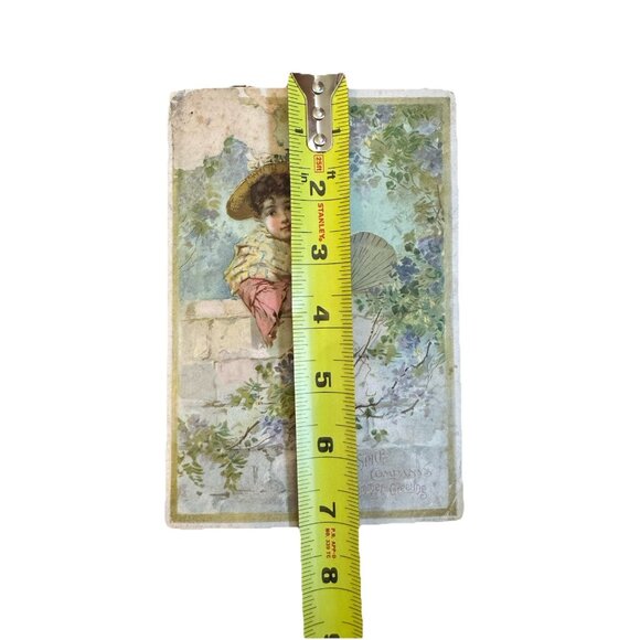 1880s Toledo Ohio Lion Coffee Woolson Spice Midsummer Greetings Trade Card - Picture 8 of 10